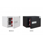 Brixia Uno Black White Free Standing Safe Bordogna with Electronic Lock