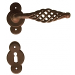 Budapest 2 Galbusera Door Handle with Rosette and Escutcheon Plate