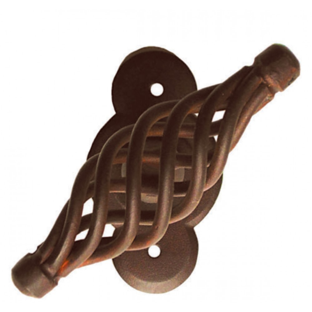Budapest Galbusera Window Handle with Rosette Wrought Iron