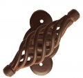 Budapest Galbusera Window Handle with Rosette Wrought Iron