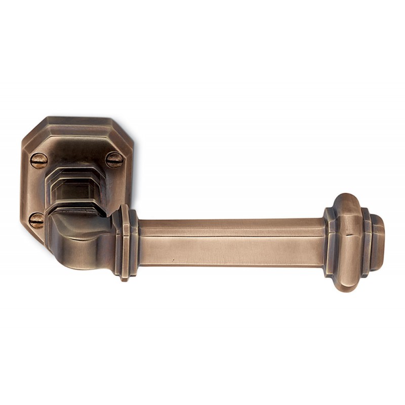 Busiri Bronze Door Handle on Rosette Artistic Made in Italy by Antologhia