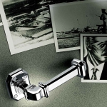 Busiri Chrome Door Handle on Rosette of Italian Artistic Tradition by Antologhia
