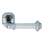 Busiri Chrome Door Handle on Rosette of Italian Artistic Tradition by Antologhia