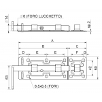 Galvanized Padlock Bolt Block System Combiarialdo