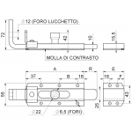 Galvanized Heavy Padlock Bolt Block System Combiarialdo