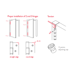 Coplanar Hinge Justor SF 120 Various Colors 2 Pieces