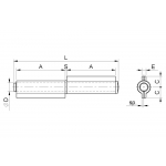 Hinge to be Welded with 2 Wings Extractable Pin Stainless Steel Combi Arialdo