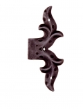 Feint Hinge with Plate 145x50mm for Windows and Doors Galbusera Wrought Iron