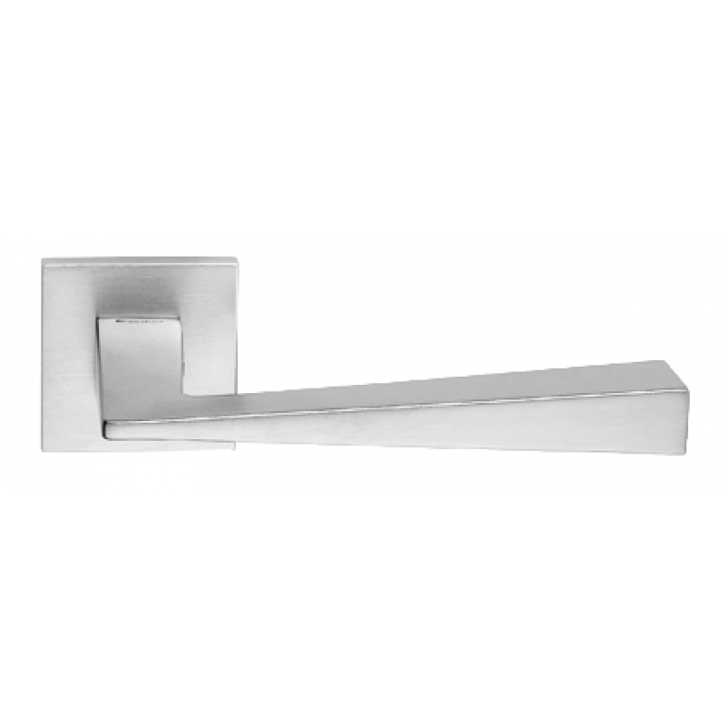 Conica Zincral Basic Linea Calì Satin Chrome Pair of Door Lever Handles
