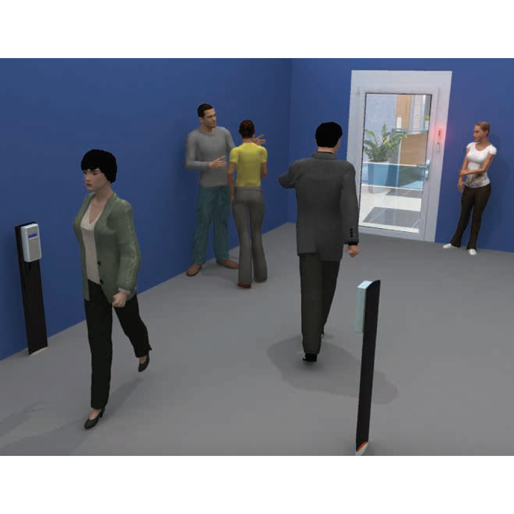 People Counter with Traffic Light for Shop Opera Presence Control