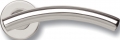 Pair of Ghidini Lever Handles Arco OCL M4 with Roses and Escutcheons
