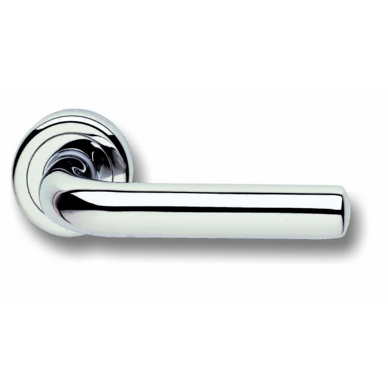 Pair of Ghidini Lever Handles Cinzia OCL M4 with Roses and Escutcheons