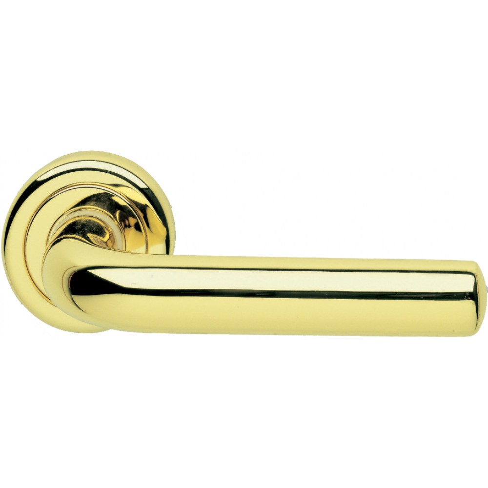 Pair of Ghidini Lever Handles Cinzia OLV M1 with Roses and Escutcheons
