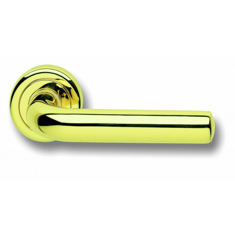 Pair of Ghidini Lever Handles Cinzia OLV M1 with Roses and Escutcheons