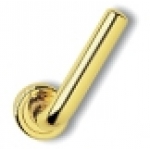 Pair of Ghidini Lever Handles Cinzia OLV M1 with Roses and Escutcheons