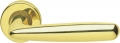 Pair of Ghidini Lever Handles Cometa OLV M1 with Roses and Escutcheons