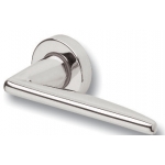 Pair of Ghidini Lever Handles Easy OCL M4 with Roses and Escutcheons