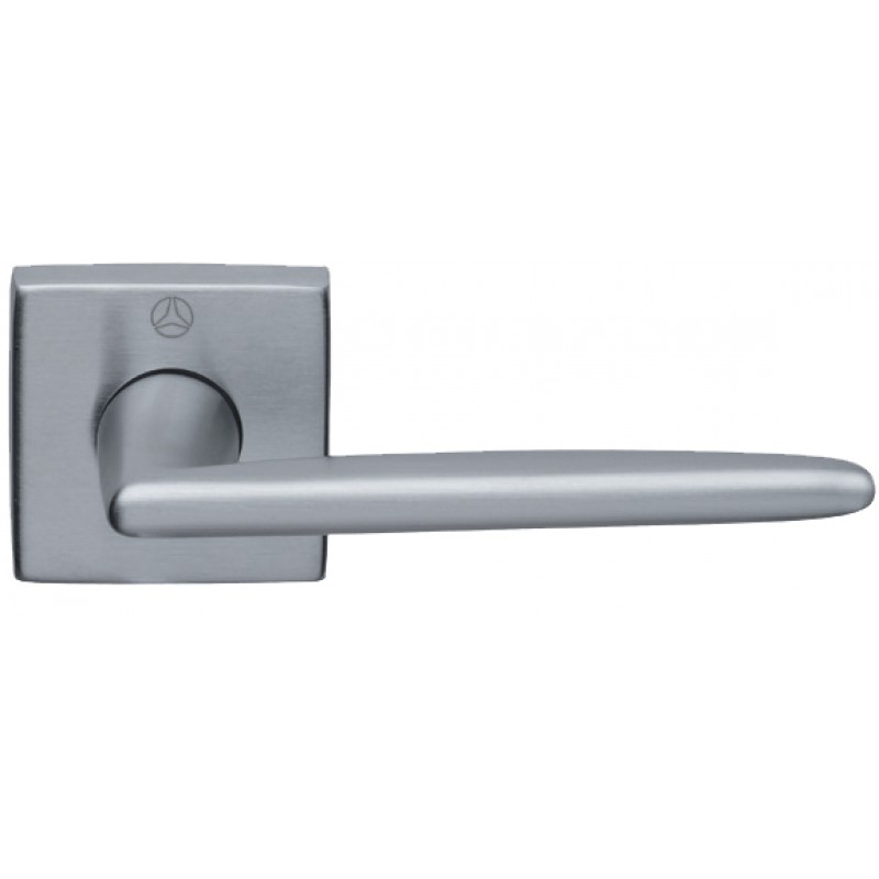Pair of Ghidini Lever Handles Easy OCS M18 with Roses and Escutcheons