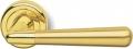 Pair of Ghidini Lever Handles Ginevra OLS with Roses and Escutcheons