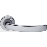 Pair of Ghidini Lever Handles Idea ZCL with Roses and Escutcheons