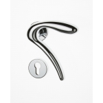 Pair of Ghidini Lever Handles Leonardo ACL with Roses and Escutcheons