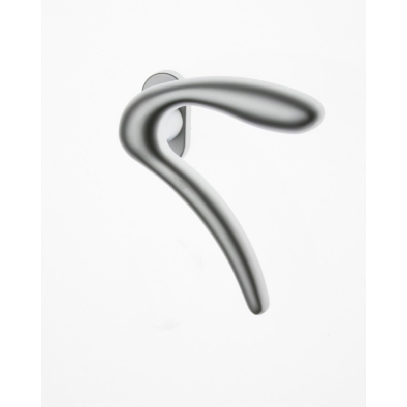 Pair of Ghidini Lever Handles Leonardo ACP with Roses and Escutcheons
