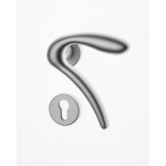 Pair of Ghidini Lever Handles Leonardo ACP with Roses and Escutcheons