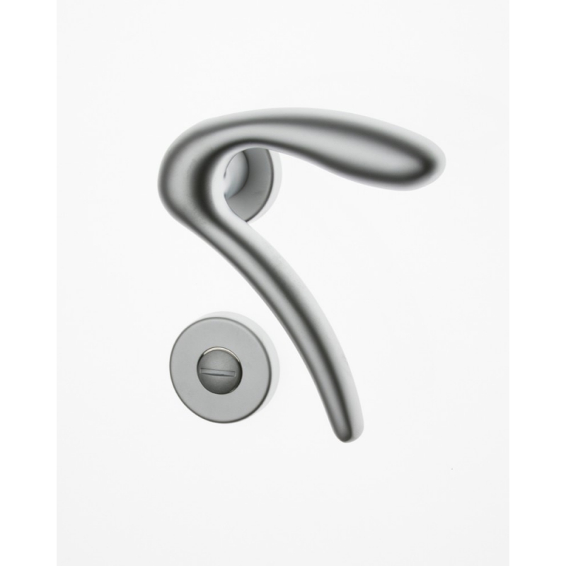 Pair of Ghidini Lever Handles Leonardo ACP with Roses and Escutcheons