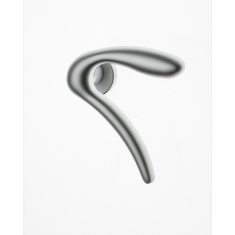 Pair of Ghidini Lever Handles Leonardo ACP with Roses and Escutcheons