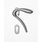 Pair of Ghidini Lever Handles Leonardo ACP with Roses and Escutcheons