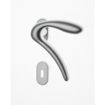 Pair of Ghidini Lever Handles Leonardo ACP with Roses and Escutcheons