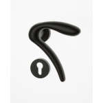 Pair of Ghidini Lever Handles Leonardo ANO with Roses and Escutcheons