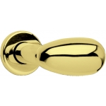 Pair of Ghidini Lever Handles Pigna OLV M1 with Roses and Escutcheons