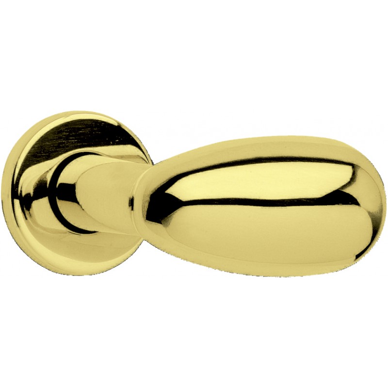 Pair of Ghidini Lever Handles Pigna OLV M1 with Roses and Escutcheons