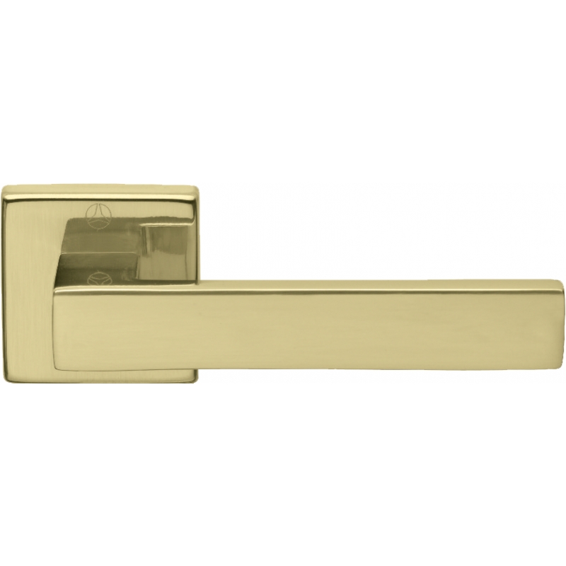 Pair of Ghidini Lever Handles York OLV M1 with Roses and Escutcheons