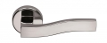 Pair of Ghidini Lever Handles Q-Urva ZCL with Roses and Escutcheons