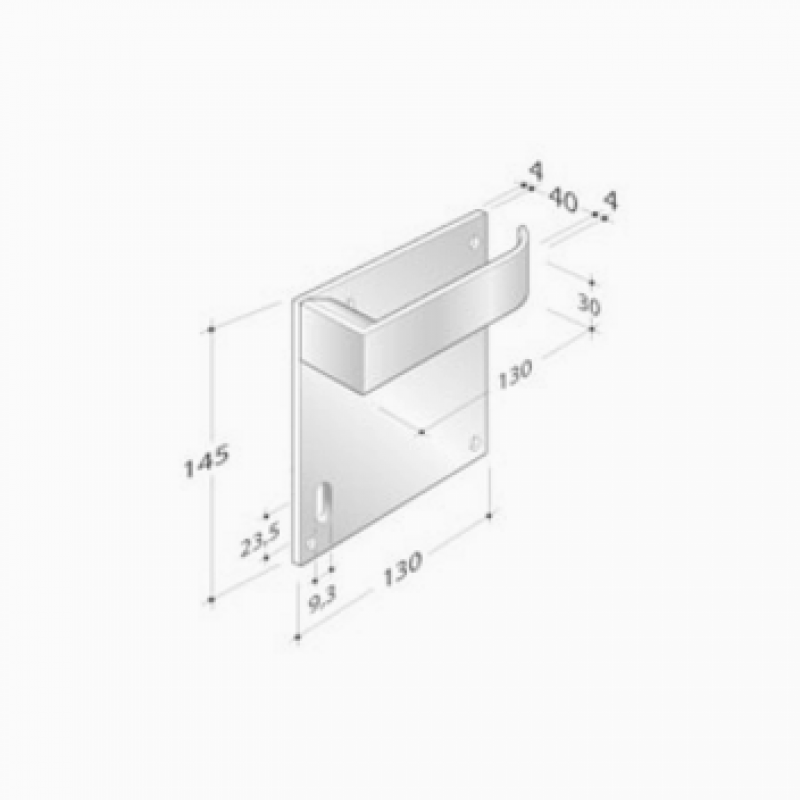 pba 2001.B.PLA Pair of Handles in Stainless Steel AISI 316L