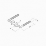 pba 2003.YOD Pair of Lever Handles in Wood and Stainless Steel AISI 316L