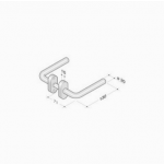 pba 2028T Pair of Lever Handles in Stainless Steel AISI 316L