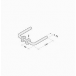pba 2028T Pair of Lever Handles in Stainless Steel AISI 316L