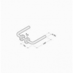 pba 2028T Pair of Lever Handles in Stainless Steel AISI 316L