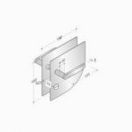 pba 2020/2001 Pair of Handles with Plate in Stainless Steel AISI 316L