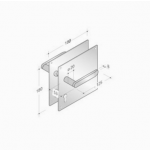 pba 2020/2001 Pair of Handles with Plate in Stainless Steel AISI 316L