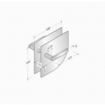 pba 2020/2001 Pair of Handles with Plate in Stainless Steel AISI 316L