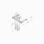 pba 2022/2001 Pair of Handles with Plate in Stainless Steel AISI 316L