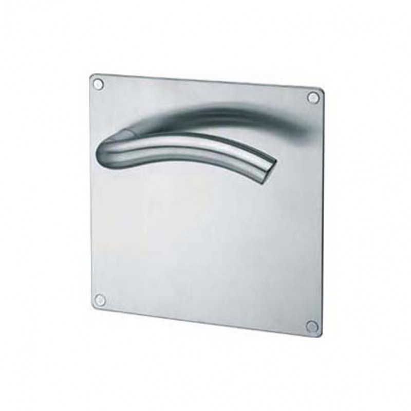 pba 2022/2001 Pair of Handles with Plate in Stainless Steel AISI 316L
