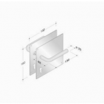 pba 2028/2001 Pair of Handles with Plate in Stainless Steel AISI 316L