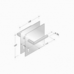 pba 2029/2001 Pair of Handles with Plate in Stainless Steel AISI 316L