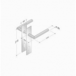 pba 2029/2001 Pair of Handles with Plate in Stainless Steel AISI 316L