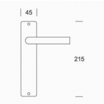 pba 2030/2001 Pair of Handles with Plate in Stainless Steel AISI 316L